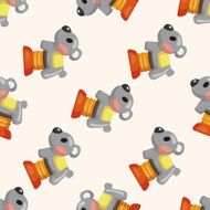 Amusement park facilities seamless pattern N10