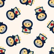 witch cartoon seamless pattern N3