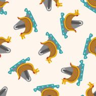 Amusement park facilities seamless pattern N18