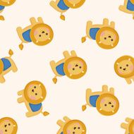 Amusement park doll performer seamless pattern