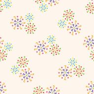 Amusement park firework seamless pattern