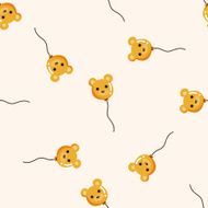 Amusement park balloons seamless pattern