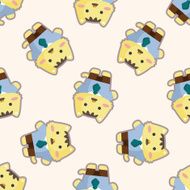 cat cartoon seamless pattern