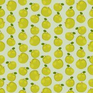 Seamless colorful background made of green apples in flat design