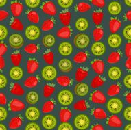 Seamless colorful background made of strawberry and kiwi N2