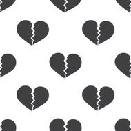 broken heart vector seamless pattern