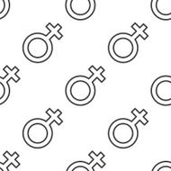 female symbol vector seamless pattern