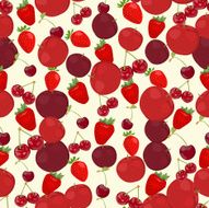 Seamless colorful background made of red apple cherry