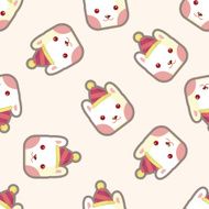 animal dog cartoon seamless pattern N3