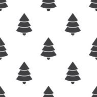 Christmas tree vector seamless pattern