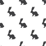 rabbit vector seamless pattern