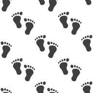 man footprints vector seamless pattern