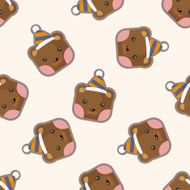 Animal bear cartoon seamless pattern N2