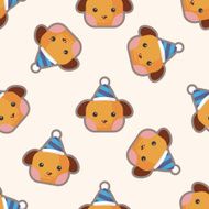 animal dog cartoon seamless pattern N4