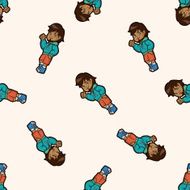 hip hop dancer seamless pattern