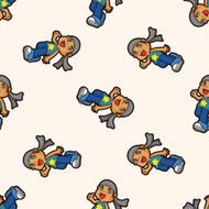 hip hop dancer seamless pattern N2