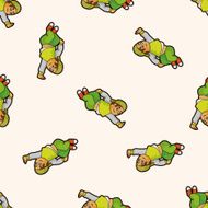 hip hop dancer seamless pattern N5