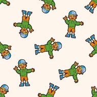 hip hop dancer seamless pattern N7