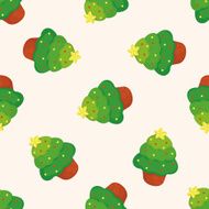 Christmas tree seamless pattern N3
