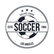 Soccer Football Typography Badge Design Element N4