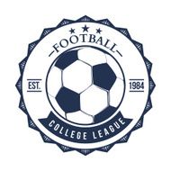 Soccer Football Typography Badge Design Element N5