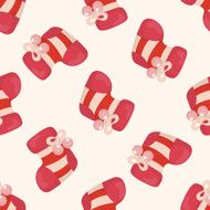 Christmas stocking seamless pattern N2