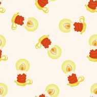 Christmas candle seamless pattern