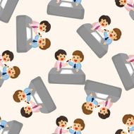 Office workers seamless pattern N71