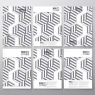 Modern stylish geometric background with cubes Brochure flyer or booklet
