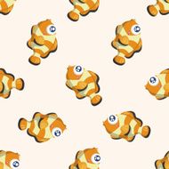 sea animal fish cartoon seamless pattern N7