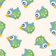 bird cartoon seamless pattern
