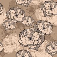 Seamless pattern with decorative roses Vector illustration