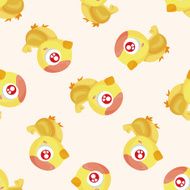 bird cartoon seamless pattern N3