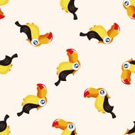 bird cartoon seamless pattern N4