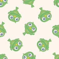 bird cartoon seamless pattern N6