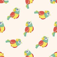 bird cartoon seamless pattern N7