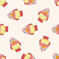 bird cartoon seamless pattern N9