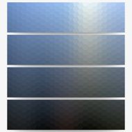 Abstract hexagonal headers set blurred design vector N10