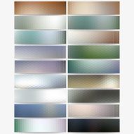 Abstract hexagonal headers set blurred design vector web banners collection N2