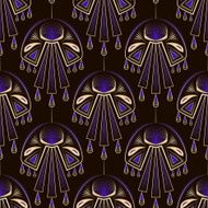 Seamless beautiful antique art deco pattern ornament N4