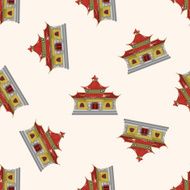 Chinese building seamless pattern