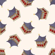 Chinese building seamless pattern N3