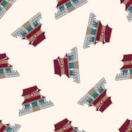 Chinese building seamless pattern N4