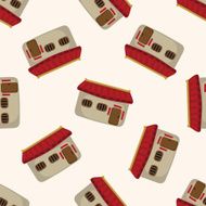 Chinese building seamless pattern N7