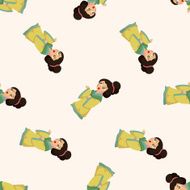 Chinese people seamless pattern N16