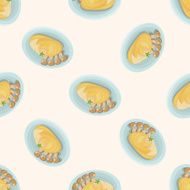 Italian food seamless pattern N3