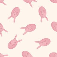 rabbit style bread seamless pattern