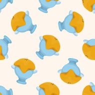 Corn chowder soup seamless pattern N2