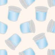 Tooth mug seamless pattern