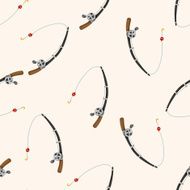 Fishing rods seamless pattern N2